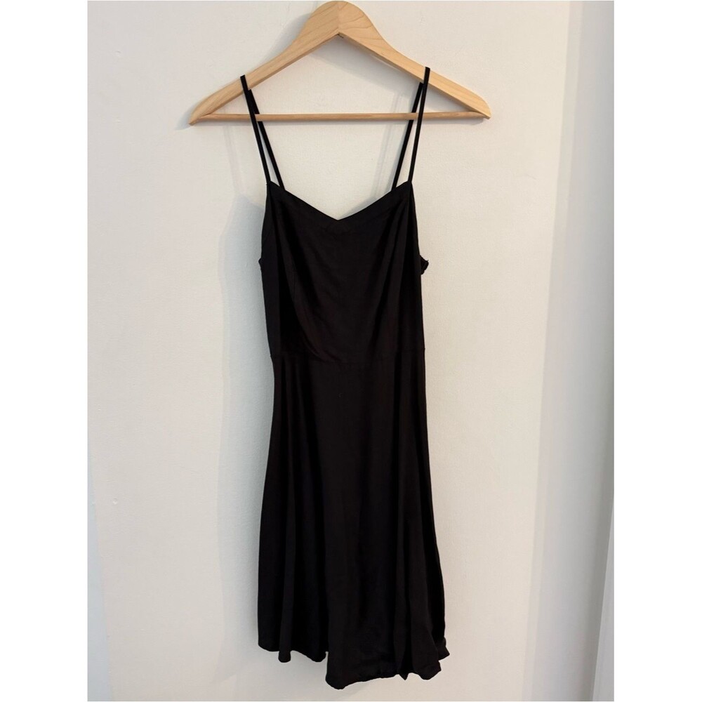 Old Navy Black Slip Dress with Spaghetti Straps Sleeveless Summer XSP Petite